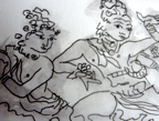 kathakali dancers